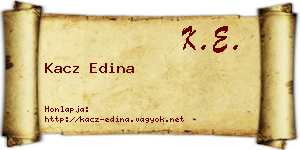 Kacz Edina névjegykártya